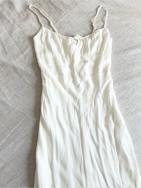 Aritzia bellow dress White Spaghetti Strap Slip Dress